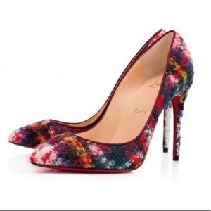 Christian Louboutin Pigalle Tweed Bouclette Pumps